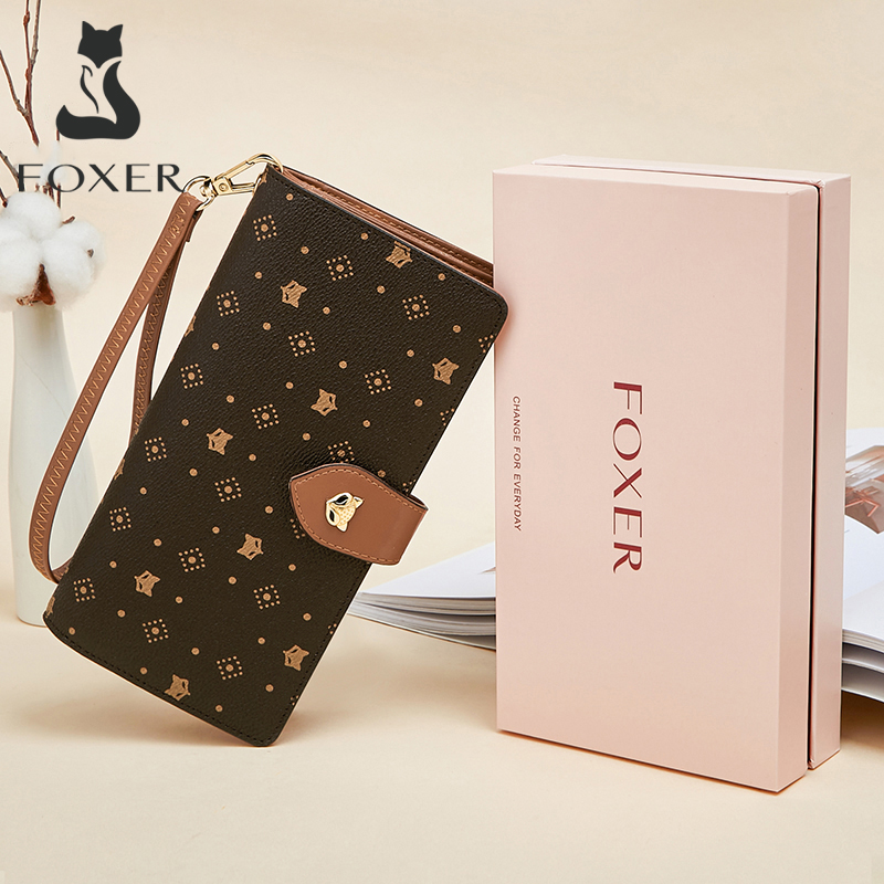 Monogram Keychain Leather - FOXER Kadın Uzun Cüzdan Kart ve