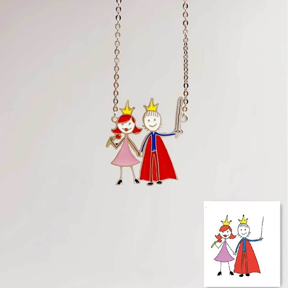 Name Necklace Custom - Özel Emaye Kolye Çocuk Çizim Yapma