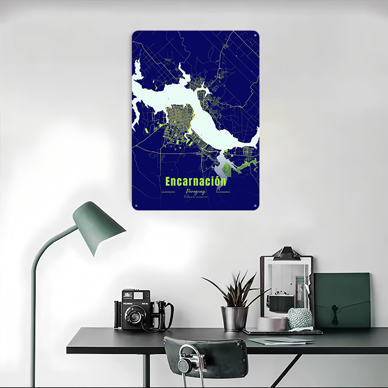 Encarnación Dekorasyon Ev Deko - Custom Map Poster incelemesi ve fiyatı